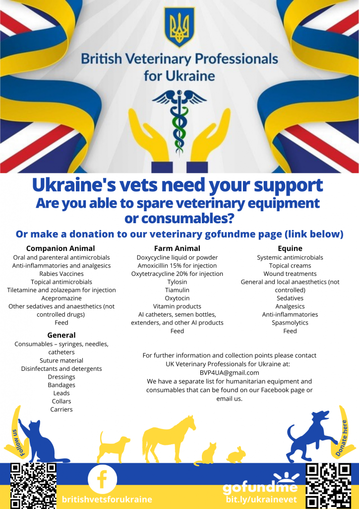 British Veterinary Professionals For Ukraine BOVA